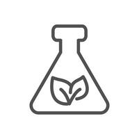 safe chemicals, eco laboratory outline icon design good for web or mobile app vector