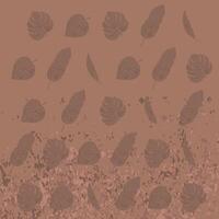 Abstract Monochrome Leaf Pattern with Mocha Mousse Color Palette for Nature-Themed Backgrounds and Designs vector