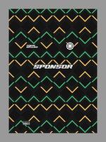 A patterned background featuring zigzag lines in green, yellow, and black vector