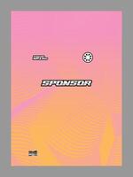 A gradient background transitioning from pink to orange with wavy patterns vector