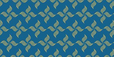 a blue and gold pattern with waves background vector