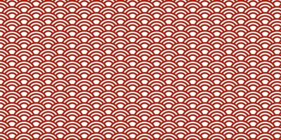 a red and white pattern with waves for lunar new year vector