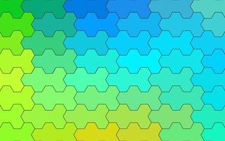 Gradient Modular Interlocking Puzzle Pattern with Vibrant Colors vector