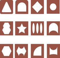 Abstract Geometric shapes collection set. Symbol sign form. Icon elements.for your unique design vector