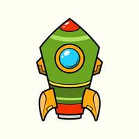Rocket launch spaceship technology on moon line art style concept logo, icon, sticker, symbol, emblem and tshirt design. vector