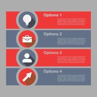 Set of colored banners, with icons for business theme. vector