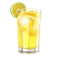 Orange Juice Cocktail with Lime Slice png