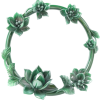 Pinecone and Leaf Garland Decorative Frame Design png