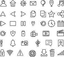 a set of UI icons that are in the shape of a phone vector