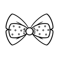 The outline of the transparent background is a bow tied in 3 layers. The top layer has a dotted pattern inside. png