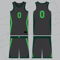 Modern Color Combination of Team Basketball Jersey in Different Angle View vector