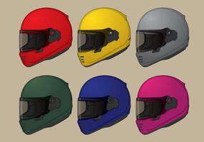 Retro Vintage design helmet in different plain color vector
