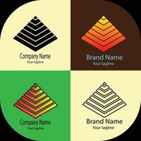 Favorite Best logo design with four different designs of the same shape vector