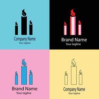 Precious Unique logo design with different designs of the same shape vector