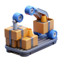 Automated Package Handling System Efficient Cargo Transport and Sorting png