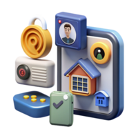 Smart Home Security System Remote Access, Monitoring, and Automation png