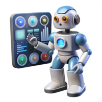 Robot Control Panel Automation, AI, and Data Management png