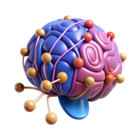 Neural Network Visualization Abstract Brain Connectivity png