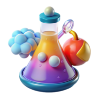 Colorful Science Experiments Erlenmeyer Flask, Bubbles, and More png