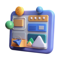 3D UI Design Webpage Elements, Interface Mockup, App Design, Digital Assets, Graphic Design, User Interface, UX Design, Visual Design, 3D Model, Illustration png