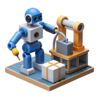 Automated Package Handling System Robotic Precision in Logistics png