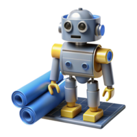 Robot with Blueprints Automation in Design and Engineering png