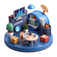 Smart Office Data Analytics, Wireless Connectivity, and Efficient Workflow png