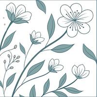 A floral pattern with leaves and flowers vector
