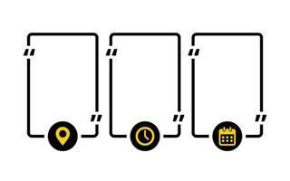 Simple Quote Frames with Icon vector