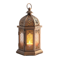 Elegant decorative lantern symbolizing Ramadan Kareem on transparent background png