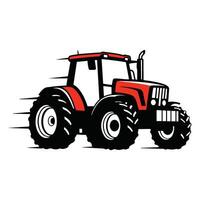 Stylish Tractor Illustrations Bold and Simple Offering a Unique Take on Agricultural Machinery Design in Yellow and Black vector