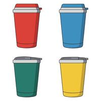 Simple Yet Vibrant Tumbler Graphics for Creative Beverage-Themed Projects vector