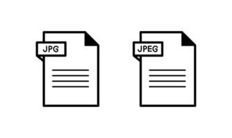 Jpg and jpeg file icon. vector