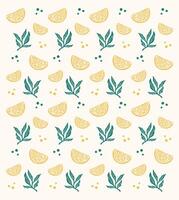 Lemon slice summer vibes pattern illustration layout background fabric textile fashion design style print art editable vector