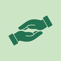 Helping Hand trendy creative gorgeous abstract illustration colorful useful design vector