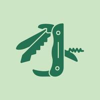 Army Knife trendy creative gorgeous abstract illustration colorful useful design vector