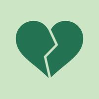 Heart Broken trendy creative gorgeous abstract illustration colorful useful design vector