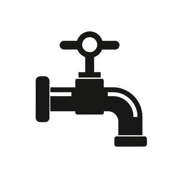 faucet icon black illustration isolated vector