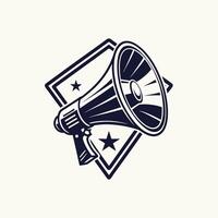 Megaphone line icon. Announcement, message. vector