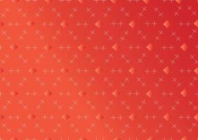 Illustration of geometric pattern, diagonal lines, mesh, white on orange gradient background. vector
