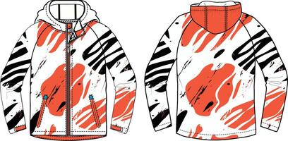 jacket mockup with animal print vector