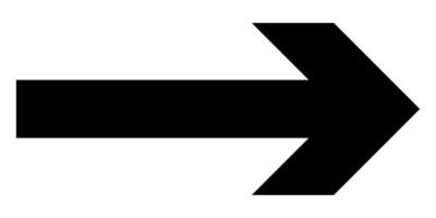 Black arrow shape element vector