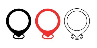 Simple location pin marker vector