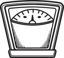 Minimal Weight Scale Silhouette for Coloring Style vector