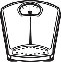 Bold Weight Scale Illustration for Coloring Style vector