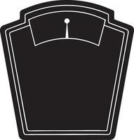 Clean and Simple Weight Scale Silhouette for Coloring Fun vector