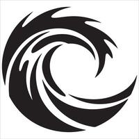 Dynamic Wave Silhouette Design vector