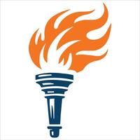 Blazing Torch Flame Icon Assortment vector