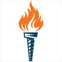 Artistic Torch Flame Icon vector