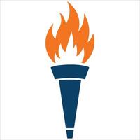 Dynamic Torch Flame Icon Designs vector